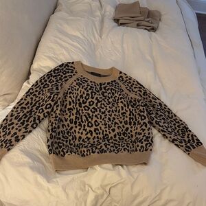 J. Crew Tan Leopard Print Sweater